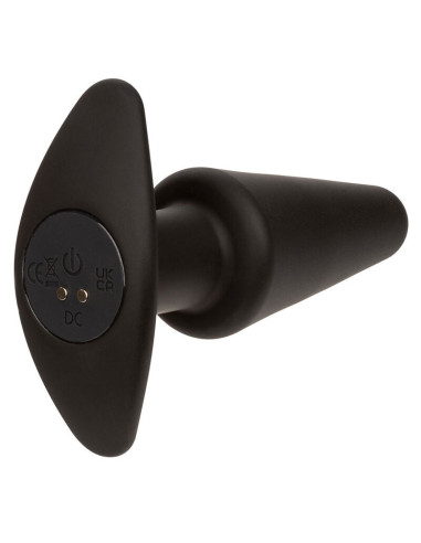CALEXOTICS - ROCK BOTTOM TAPERED ANAL PLUG 10 VIBRACIONES SILICONE BLACK