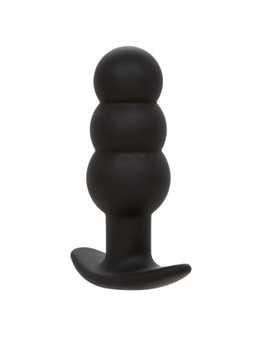 CALEXOTICS - ROCK BOTTOM BEADED ANAL PLUG 10 VIBRATIONS SILICONE BLACK