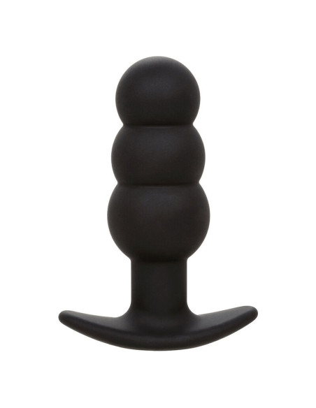 CALEXOTICS - ROCK BOTTOM BEADED ANAL PLUG 10 VIBRATIONS SILICONE BLACK