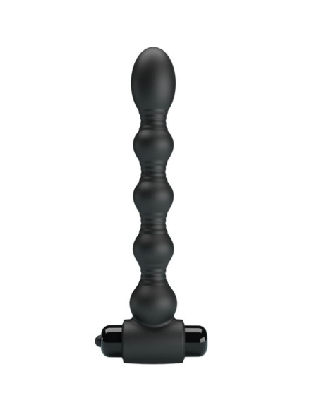 PRETTY LOVE - LYNN SILICONE ANAL PLUG 10 VIBRATIONS BLACK