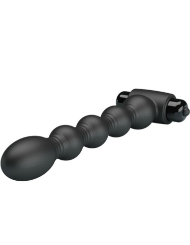 PRETTY LOVE - LYNN SILICONE ANAL PLUG 10 VIBRATIONS BLACK