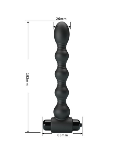 PRETTY LOVE - LYNN SILICONE ANAL PLUG 10 VIBRATIONS BLACK