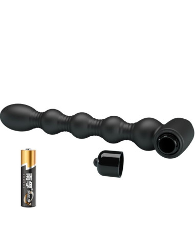 PRETTY LOVE - LYNN SILICONE ANAL PLUG 10 VIBRATIONS BLACK