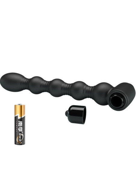 PRETTY LOVE - LYNN SILICONE ANAL PLUG 10 VIBRATIONS BLACK