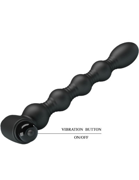 PRETTY LOVE - LYNN SILICONE ANAL PLUG 10 VIBRATIONS BLACK
