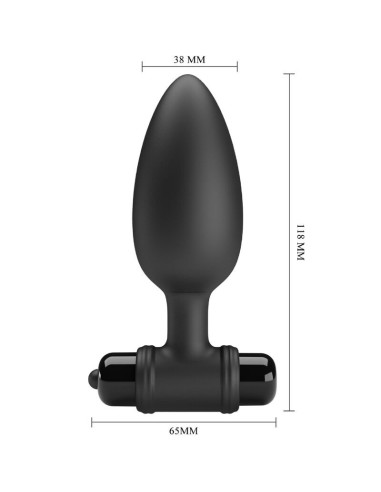PRETTY LOVE - VIBRA BUTT PLUG 2 ANAL PLUG 10 VIBRATIONS BLACK