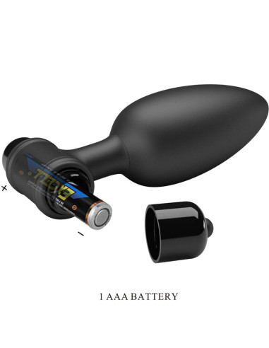 PRETTY LOVE - VIBRA BUTT PLUG 2 ANAL PLUG 10 VIBRATIONS BLACK