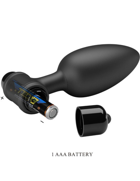 PRETTY LOVE - VIBRUOJAMAS UŽPAKALO KAMŠTELIS 2 ANALINIS KAMŠTELIS 10 VIBRAVIMŲ, JUODAS