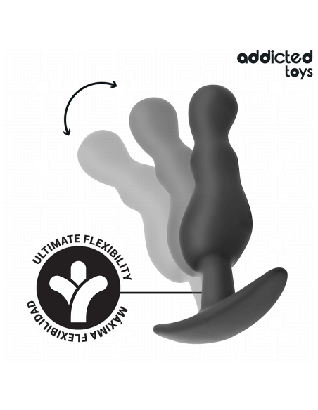 ADDICTED TOYS - 3 ANALINIŲ KAMŠČIŲ RINKINYS, SILIKONINIS, 1 MODELIS