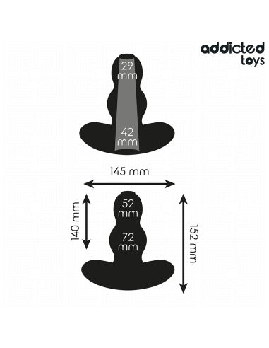ADDICTED TOYS - HOLLOW ANAL PLUG SILICONE SIZE XXL 15.2 CM