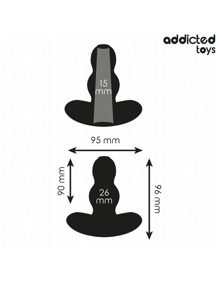 ADDICTED TOYS - HOLLOW ANAL PLUG SILICONE SIZE M 9.6 CM