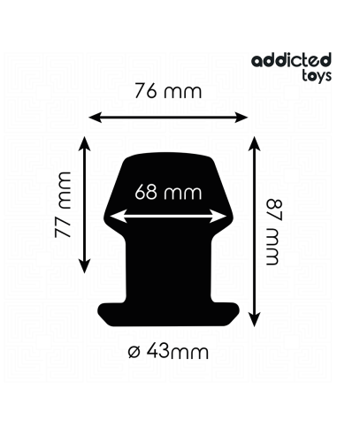 ADDICTED TOYS - YPATINGAI TUŠČIABUČIAS SILIKONINIS ANALINIS KAIŠTIS, M DYDIS, 8,7 CM