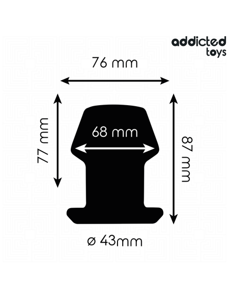 ADDICTED TOYS - YPATINGAI TUŠČIABUČIAS SILIKONINIS ANALINIS KAIŠTIS, M DYDIS, 8,7 CM