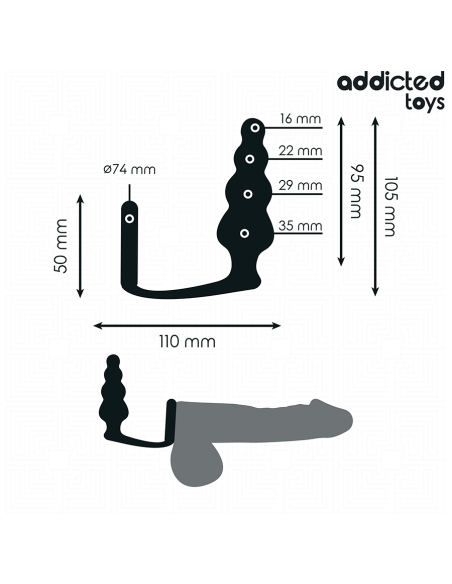 ADDICTED TOYS - ANAL PLUG WITH RING SILICONE MODEL 5