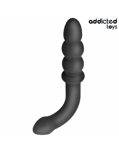 ADDICTED TOYS - Dvigubas analinis masažuoklis iš silikono 16,5 cm