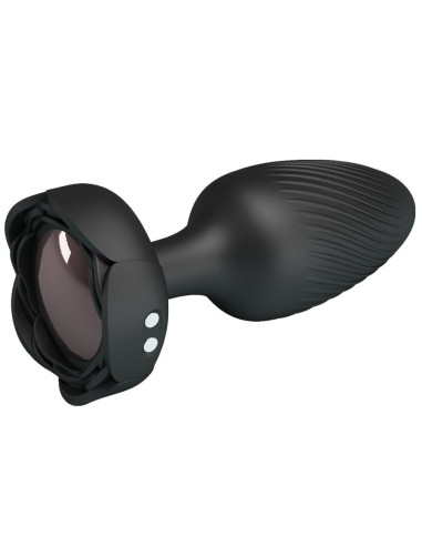 PRETTY LOVE - OSBORN ANAL PLUG WITH LED LIGHT BLACK 9.8 CM