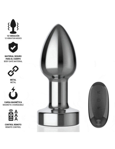 INTENSE - ANAL PLUG 10 VIBRATIONS METAL WITH REMOTE CONTROL S