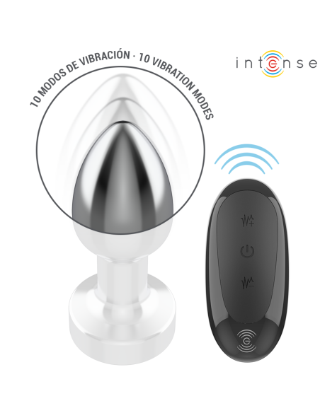 INTENSE - ANAL PLUG 10 VIBRATIONS METAL WITH REMOTE CONTROL S