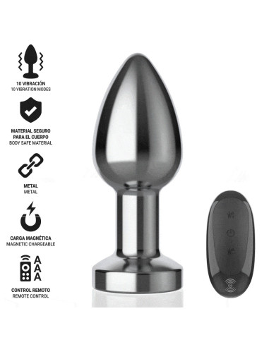 INTENSE - ANAL PLUG 10 VIBRATIONS METAL WITH REMOTE CONTROL M