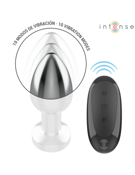 INTENSE - ANAL PLUG 10 VIBRATIONS METAL WITH REMOTE CONTROL M
