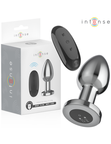 INTENSE - ANALINIS KAIŠTELIS, 10 VIBRACIJOS METALINIS, SU NUOTOLINIO VALDYMO PULTELIU, L