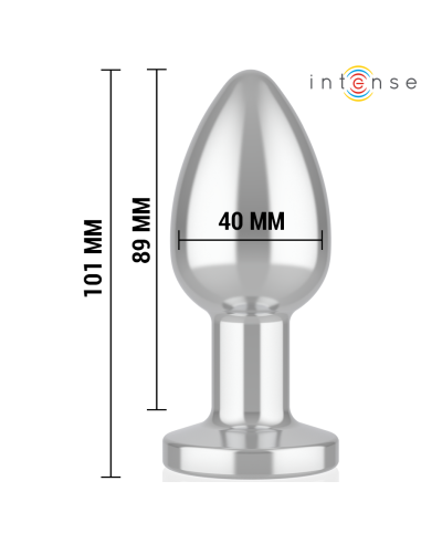 INTENSE - ANAL PLUG 10 VIBRATIONS METAL WITH REMOTE CONTROL L