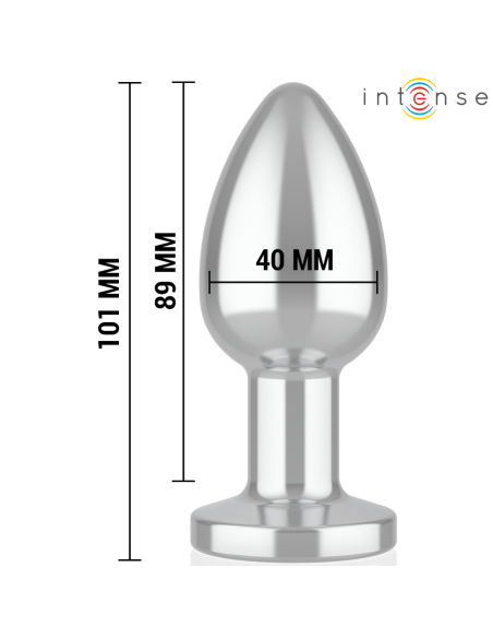 INTENSE - ANAL PLUG 10 VIBRATIONS METAL WITH REMOTE CONTROL L