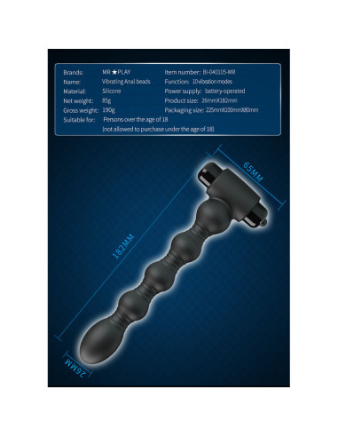 MR PLAY - VIBRATING ANAL PLUG MASSAGER