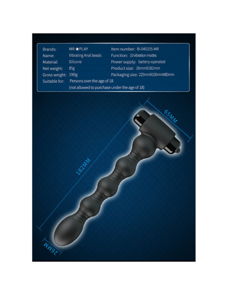 MR PLAY - VIBRATING ANAL PLUG MASSAGER
