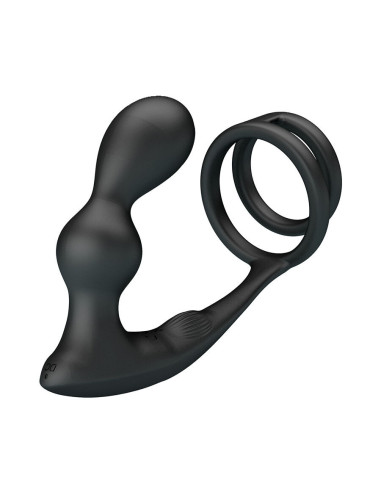 MR PLAY - VIBRATING ANAL PLUG WITH PENIS RING REMOTE CONTROL