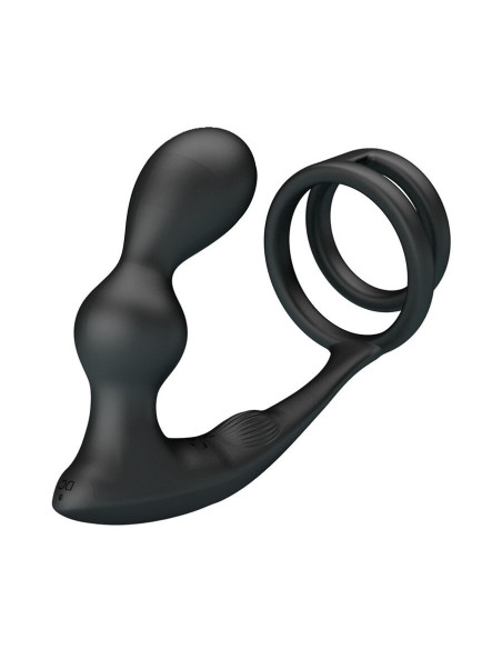 MR PLAY - VIBRATING ANAL PLUG WITH PENIS RING REMOTE CONTROL
