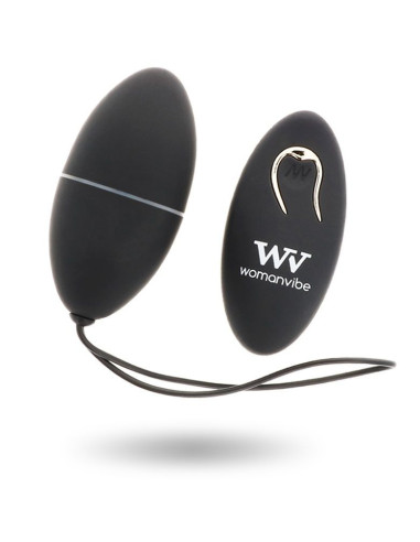 WOMANVIBE - ALSAN EGG REMOTE CONTROL BLACK SILICONE BLACK