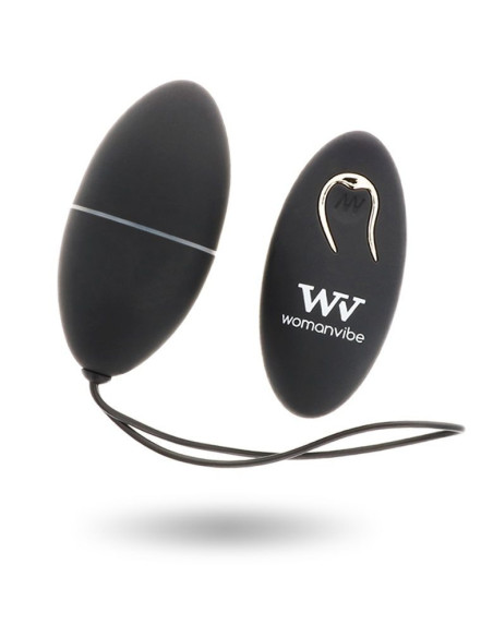 WOMANVIBE - ALSAN EGG REMOTE CONTROL BLACK SILICONE BLACK