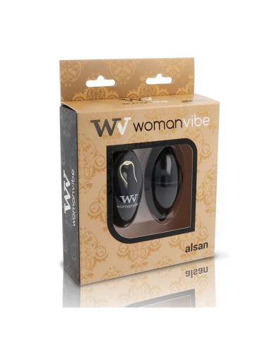 WOMANVIBE - ALSAN EGG REMOTE CONTROL BLACK SILICONE BLACK
