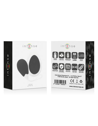 INTENSE - JAN VIBRATING EGG REMOTE CONTROL BLACK