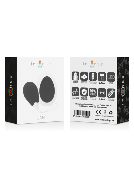 INTENSE - JAN VIBRATING EGG REMOTE CONTROL BLACK