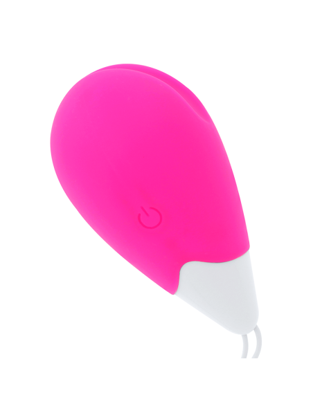 OHMAMA - TEXTURED VIBRATING EGG 10 MODES PINK AND WHITE