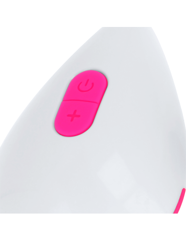 OHMAMA - TEXTURED VIBRATING EGG 10 MODES PINK AND WHITE