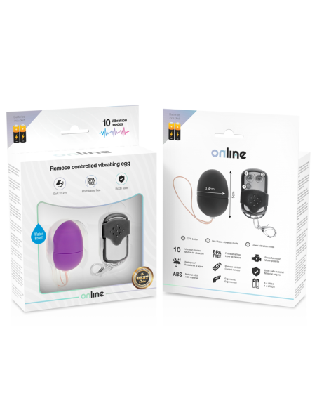 ONLINE - REMOTE CONTROL VIBRATING EGG S PURPLE