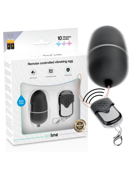 ONLINE - REMOTE CONTROL VIBRATING EGG M BLACK