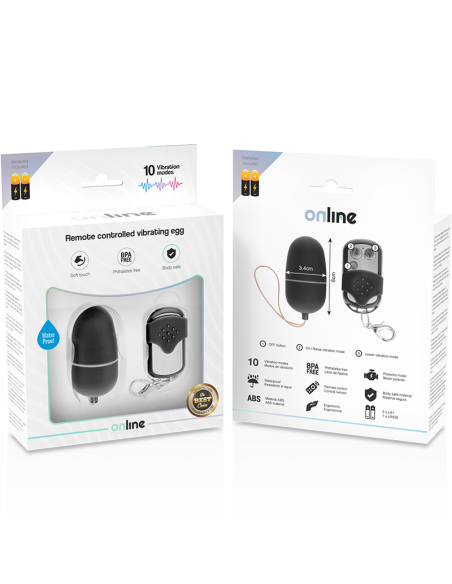 ONLINE - REMOTE CONTROL VIBRATING EGG M BLACK