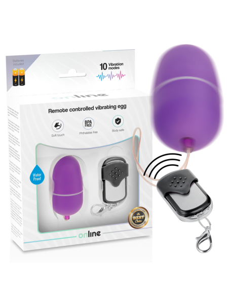 ONLINE - REMOTE CONTROL VIBRATING EGG M PURPLE