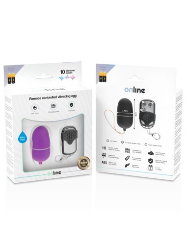 ONLINE - REMOTE CONTROL VIBRATING EGG M PURPLE