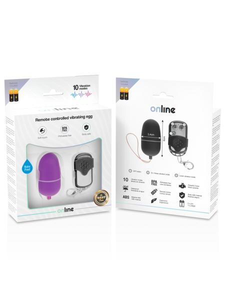 ONLINE - REMOTE CONTROL VIBRATING EGG M PURPLE