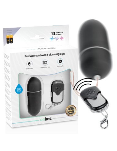 ONLINE - REMOTE CONTROL VIBRATING EGG L BLACK