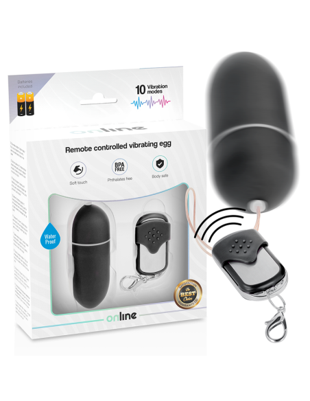 ONLINE - REMOTE CONTROL VIBRATING EGG L BLACK