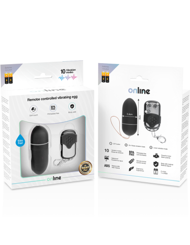 ONLINE - REMOTE CONTROL VIBRATING EGG L BLACK