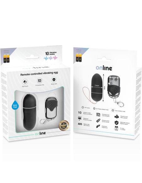 ONLINE - REMOTE CONTROL VIBRATING EGG L BLACK