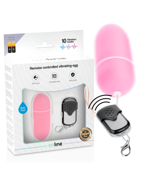 ONLINE - REMOTE CONTROL VIBRATING EGG L PINK