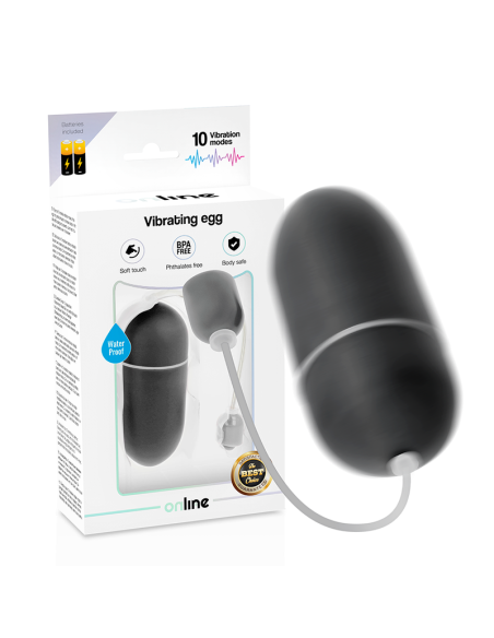 ONLINE - WATERPROOF VIBRATING EGG BLACK